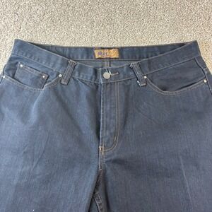 Blue Pronto Uomo Jeans Mens 36x36 Dark Wash Denim Straight Leg Casual Streetwear